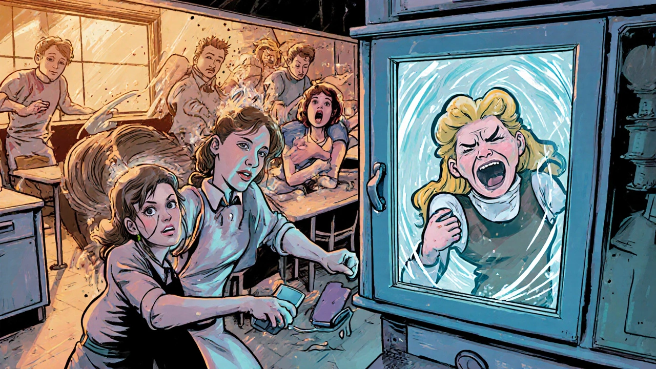 Server having allergic reaction in kitchen, epinephrine locked in cabinet