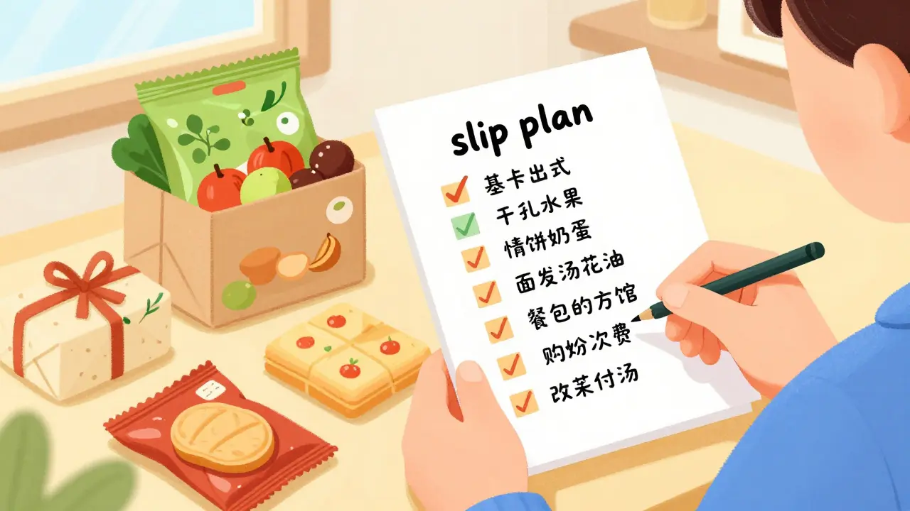 Person packing healthy snacks and planning restaurant meals for holiday weight maintenance